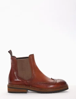 stivaletto tacco 2 cm cuoio