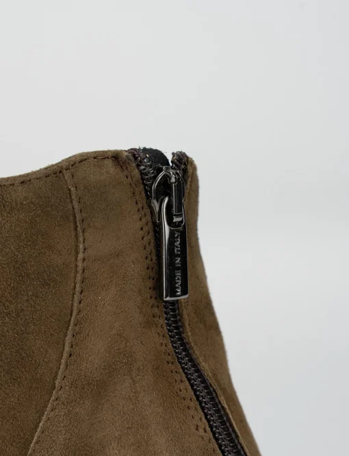 stivaletto tacco 5 cm cuoio