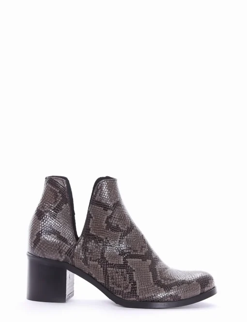 stivaletto tacco 5 cm grigio