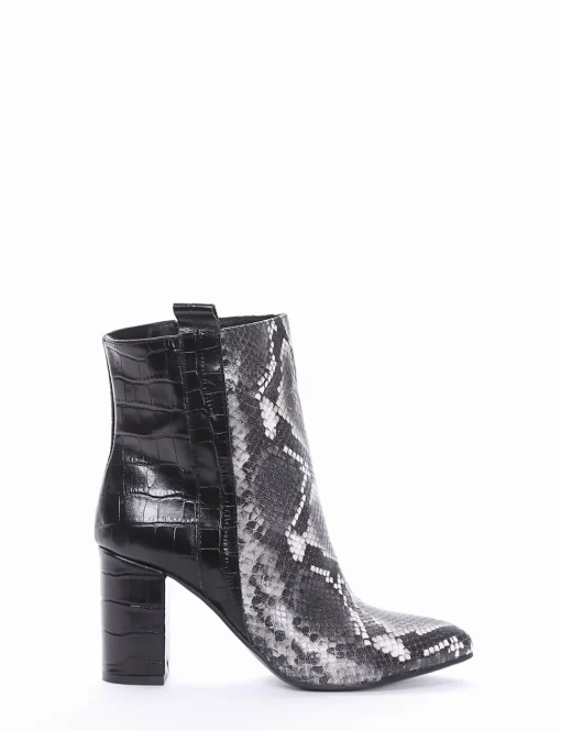 stivaletto tacco 8 cm grigio