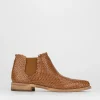 Stivaletto tacco 1 cm marrone pelle