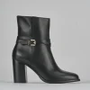 Stivaletto tacco 8 cm nero pelle