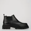 Stivaletto tacco 1 cm nero pelle