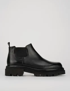 Stivaletto tacco 1 cm nero pelle