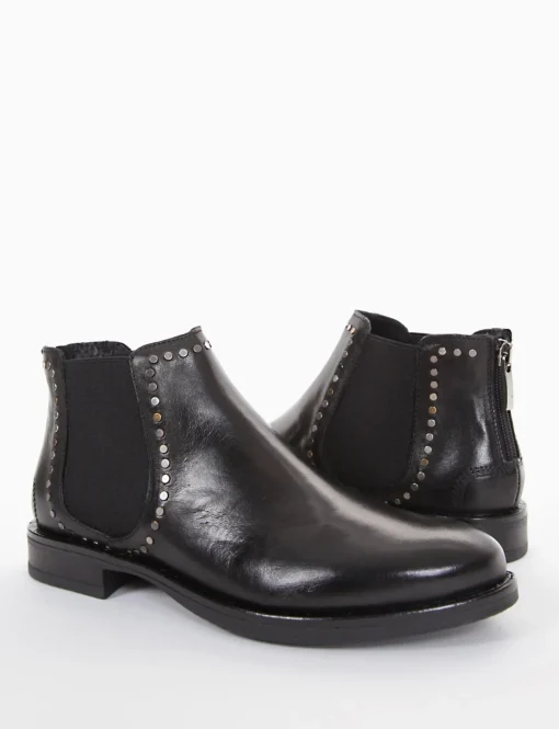 stivaletto tacco 2 cm nero