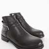 stivaletto tacco 2 cm nero