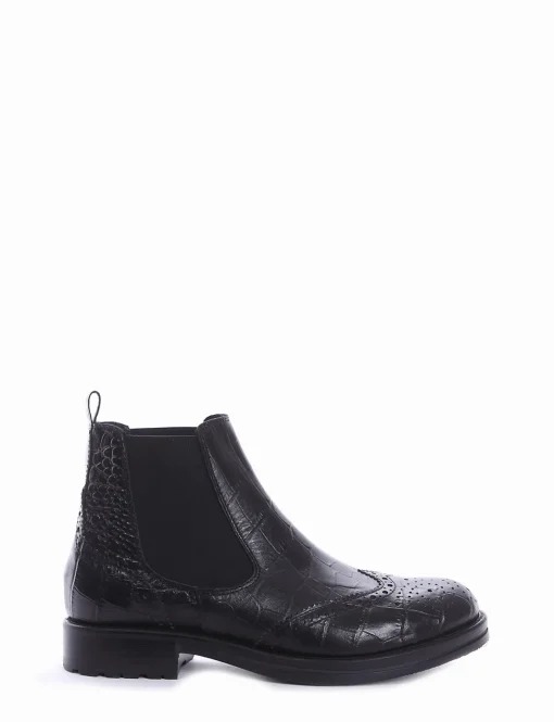 stivaletto tacco 2 cm nero