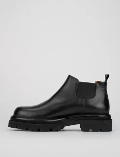 Stivaletto tacco 1 cm nero pelle