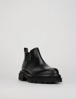 Stivaletto tacco 1 cm nero pelle