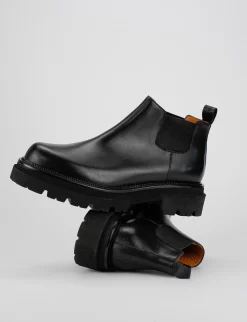 Stivaletto tacco 1 cm nero pelle
