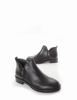 stivaletto tacco 2 cm nero