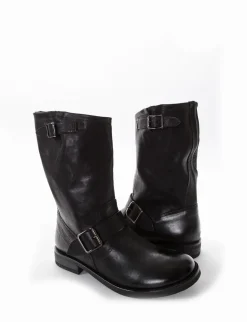 stivaletto tacco 2 cm nero