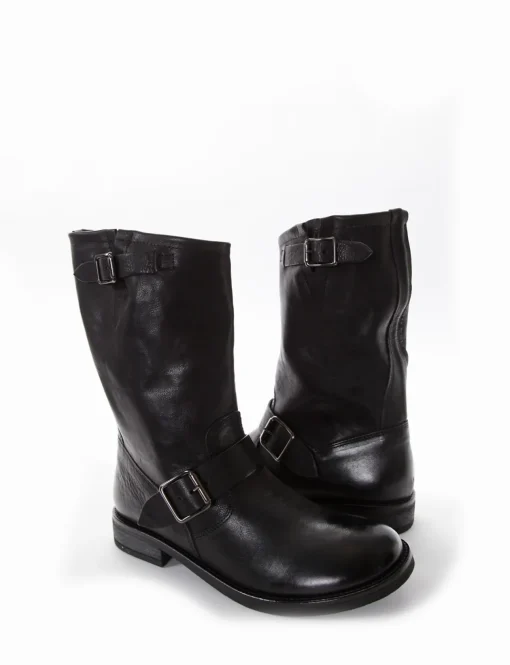 stivaletto tacco 2 cm nero
