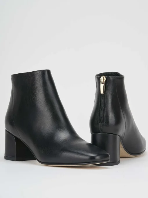 Stivaletto tacco 5 cm nero pelle