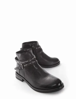 stivaletto tacco 2 cm nero