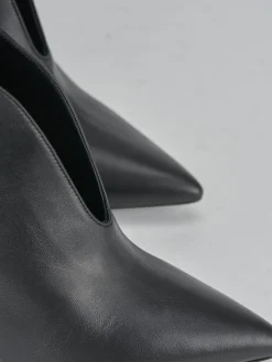 Stivaletto tacco 10 cm nero pelle