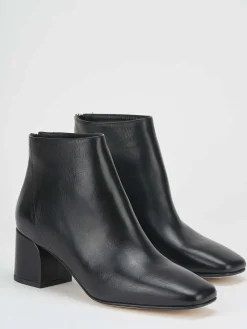 Stivaletto tacco 5 cm nero pelle