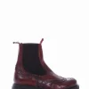 stivaletto tacco 2 cm rosso