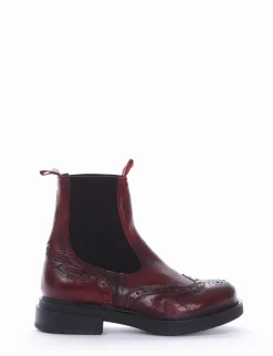 stivaletto tacco 2 cm rosso
