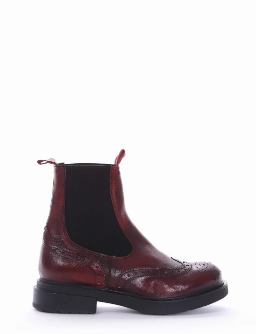 stivaletto tacco 2 cm rosso