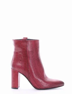 stivaletto tacco 8 cm rosso