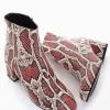 stivaletto tacco 5 cm rosso