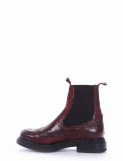 stivaletto tacco 2 cm rosso