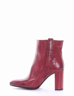 stivaletto tacco 8 cm rosso