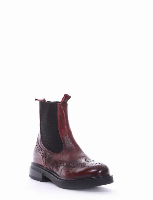 stivaletto tacco 2 cm rosso