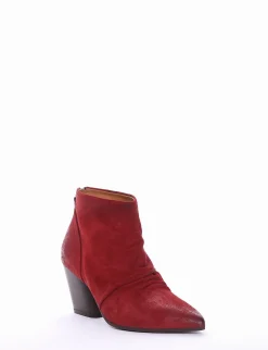stivaletto tacco 7 cm rosso