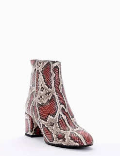 stivaletto tacco 5 cm rosso