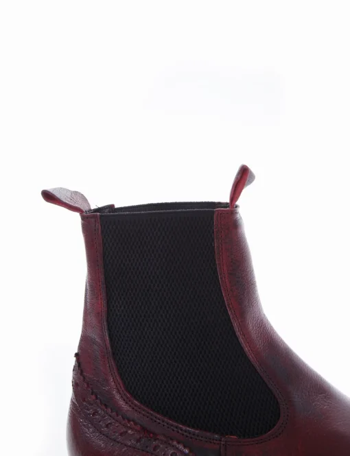 stivaletto tacco 2 cm rosso