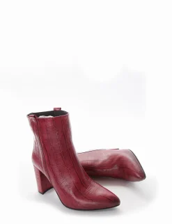 stivaletto tacco 8 cm rosso
