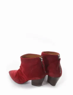 stivaletto tacco 7 cm rosso