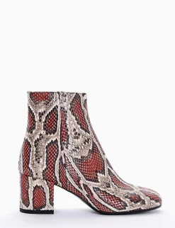 stivaletto tacco 5 cm rosso