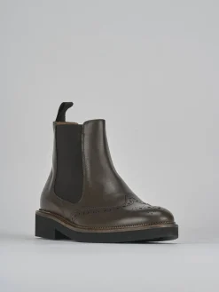 Stivaletto tacco 2 cm testa pelle