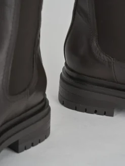 Stivaletto tacco 2 cm testa pelle