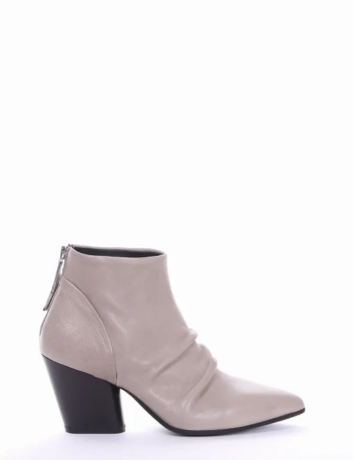 stivaletto tacco 7 cm tortora