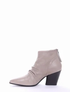 stivaletto tacco 7 cm tortora