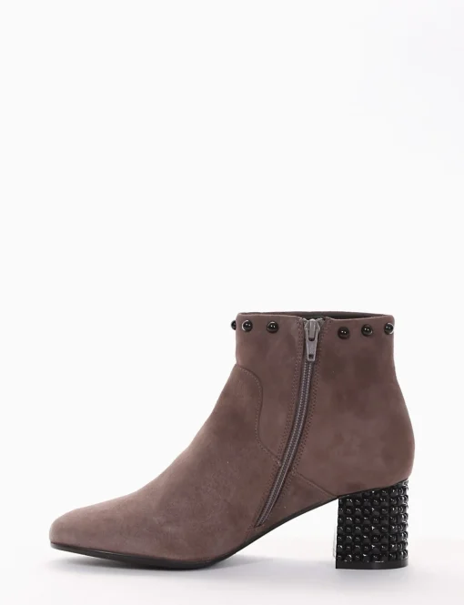 stivaletto tacco 5 cm tortora