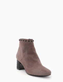 stivaletto tacco 5 cm tortora