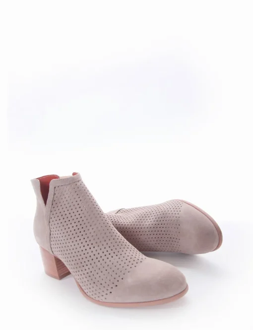 stivaletto tacco 5 cm tortora