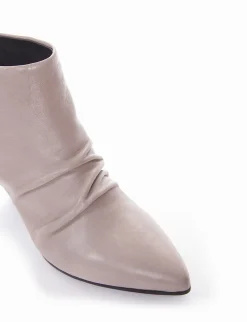 stivaletto tacco 7 cm tortora
