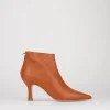 Stivaletto tacco 7cm cuoio
