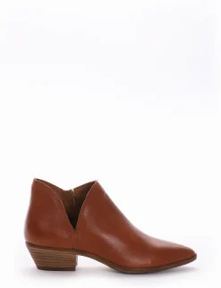 Stivaletto tacco 3cm cuoio