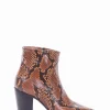 Stivaletto tacco 8cm cuoio