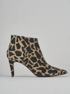 Stivaletto tacco 7cm giraffa cavallino