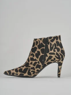 Stivaletto tacco 7cm giraffa cavallino
