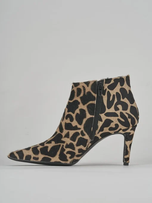 Stivaletto tacco 7cm giraffa cavallino