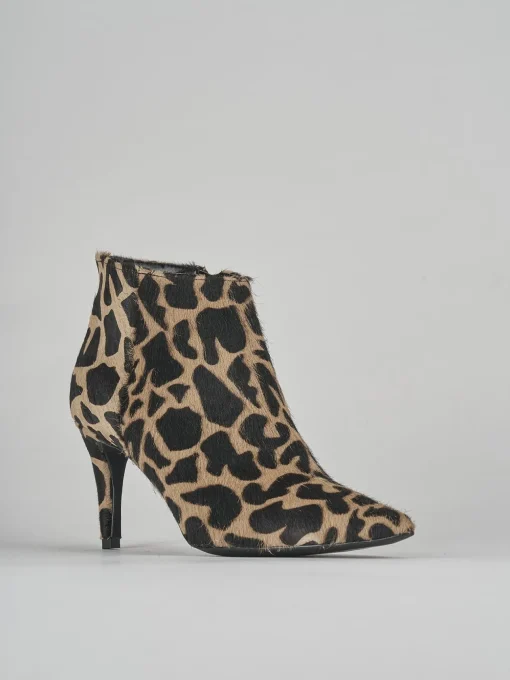 Stivaletto tacco 7cm giraffa cavallino